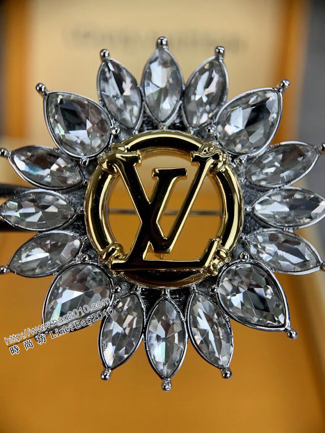 Louis Vuitton新款飾品 路易威登大氣字母胸針 LV太陽花鑽石字母胸花胸針  zglv2206